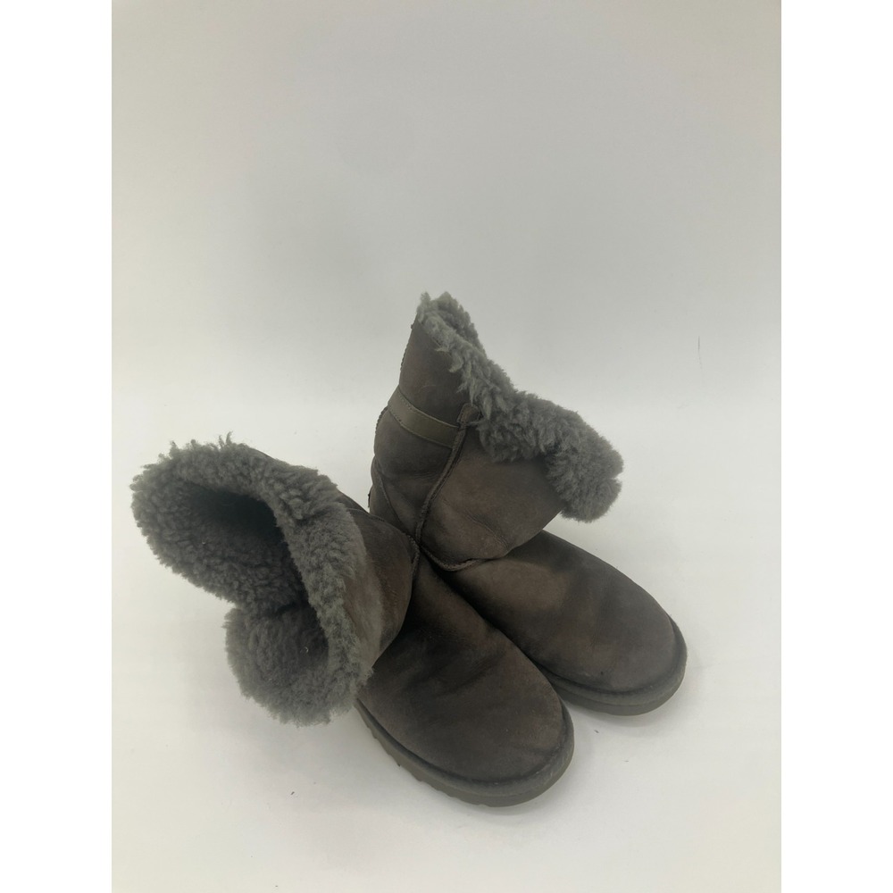 UGG Nash 1012446 Winter Boots Womens‎ US 9 Gray Round Toe Sheepskin Lined Cozy